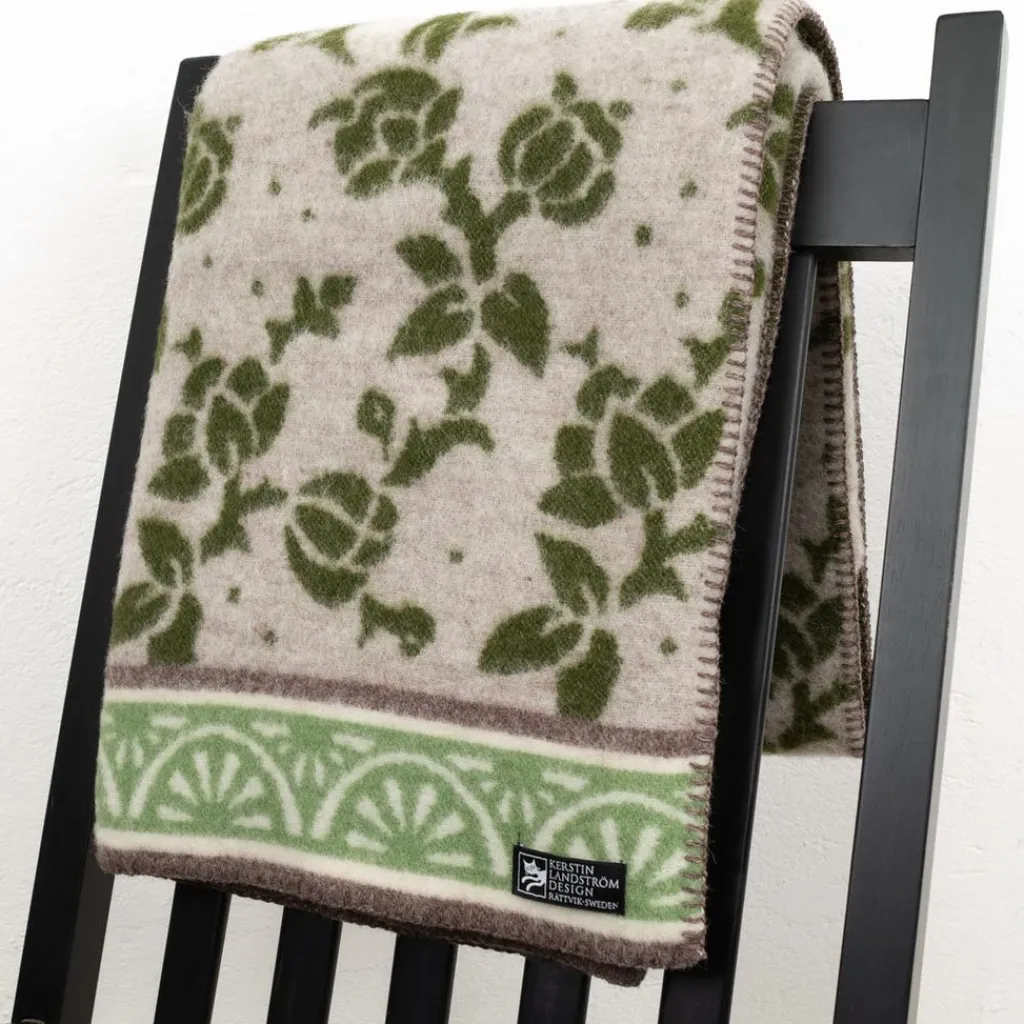 Ullfiltar<Kerstin Landström Design Jugend grön ullfilt 130x180cm -