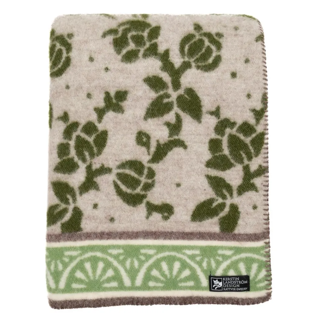 Ullfiltar<Kerstin Landström Design Jugend grön ullfilt 130x180cm -