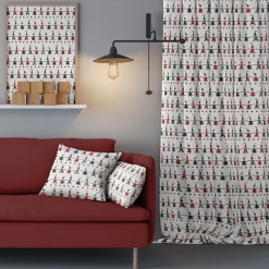 Gardintyger Mönstrade|Arvidssons Textil<Arvidssons textil Juldans vit tyg