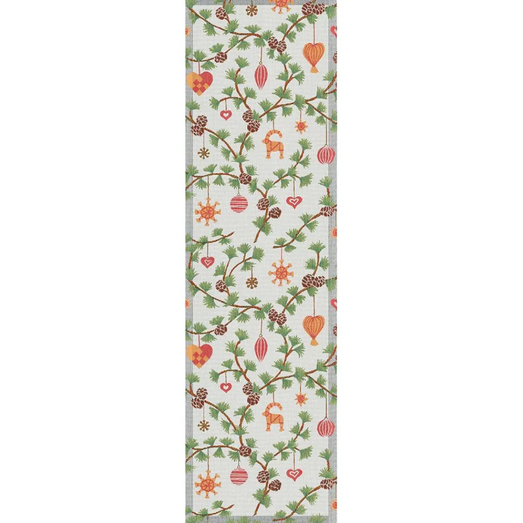 Juldukar|Bordslöpare<Ekelund Julefröjd löpare 35x120 - s Linneväveri