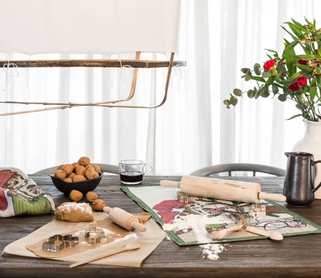 Kökshandduk|Jul I Köket<Ekelund Julfest kökshandduk 40X60 - s Linneväveri