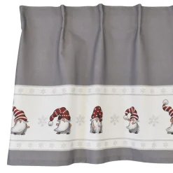 Gardinkappor Mönstrade|Julgardiner<Arvidssons textil Julian co bård grå gardinkappa metervara