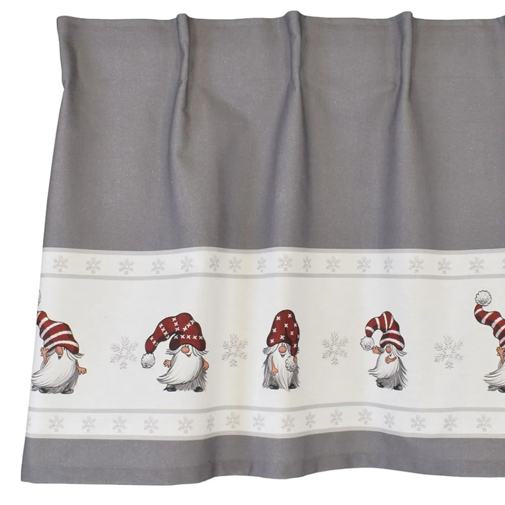 Gardinkappor Mönstrade|Julgardiner<Arvidssons textil Julian co bård grå gardinkappa metervara