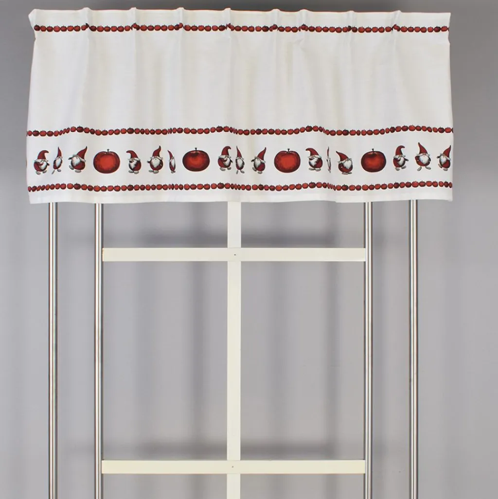 Gardinkappor Mönstrade|Julgardiner<Arvidssons textil Juläpple bård gardinkappa metervara