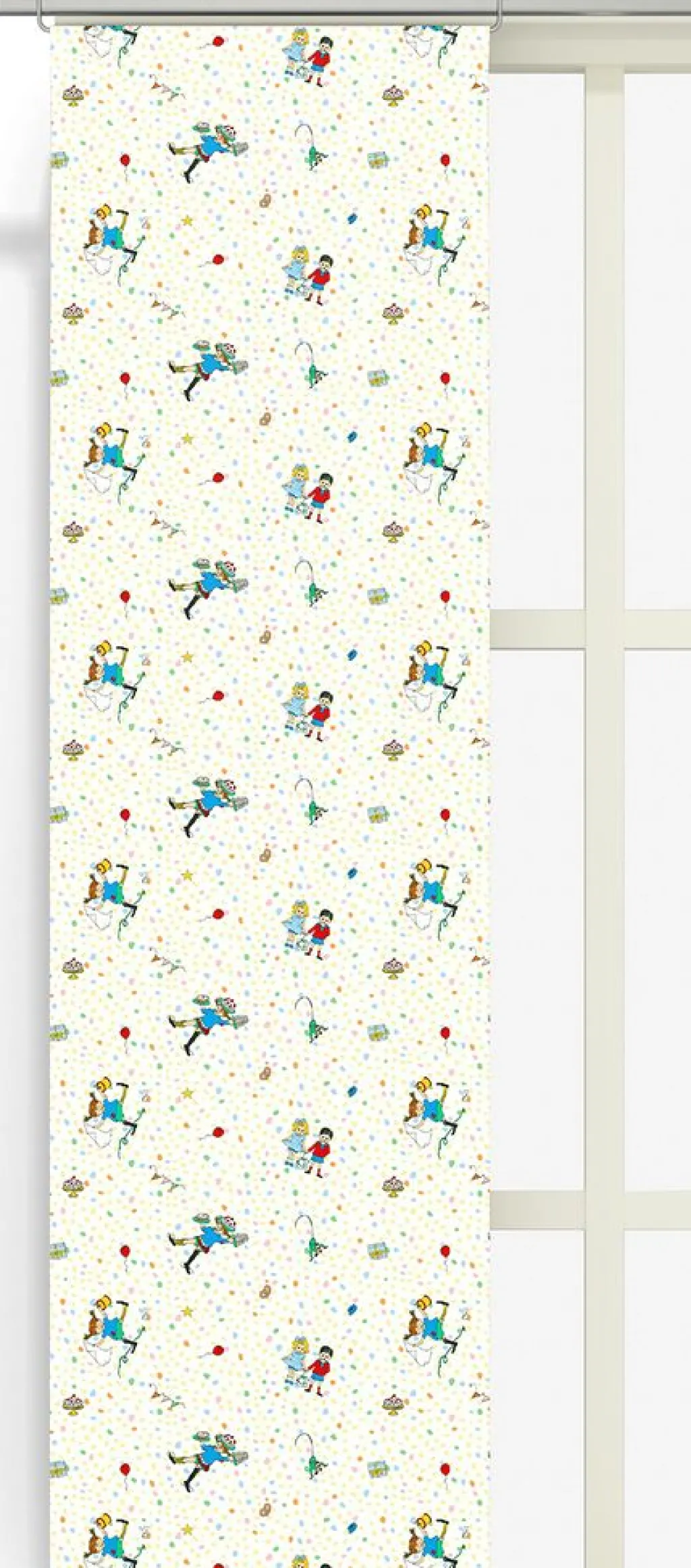 Panelgardiner<Arvidssons textil Kalas hos pippi panel – Panelgardin