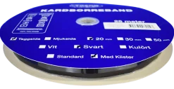 Kardborreband< Kardborreband tagg klister svart 20mm - 25m rulle