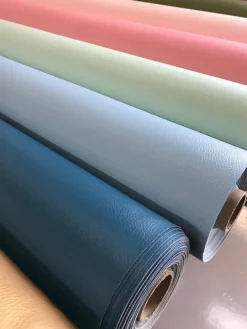 Enfärgade Fuskskinn<Nordisk Textil Karia petrol fuskskinn
