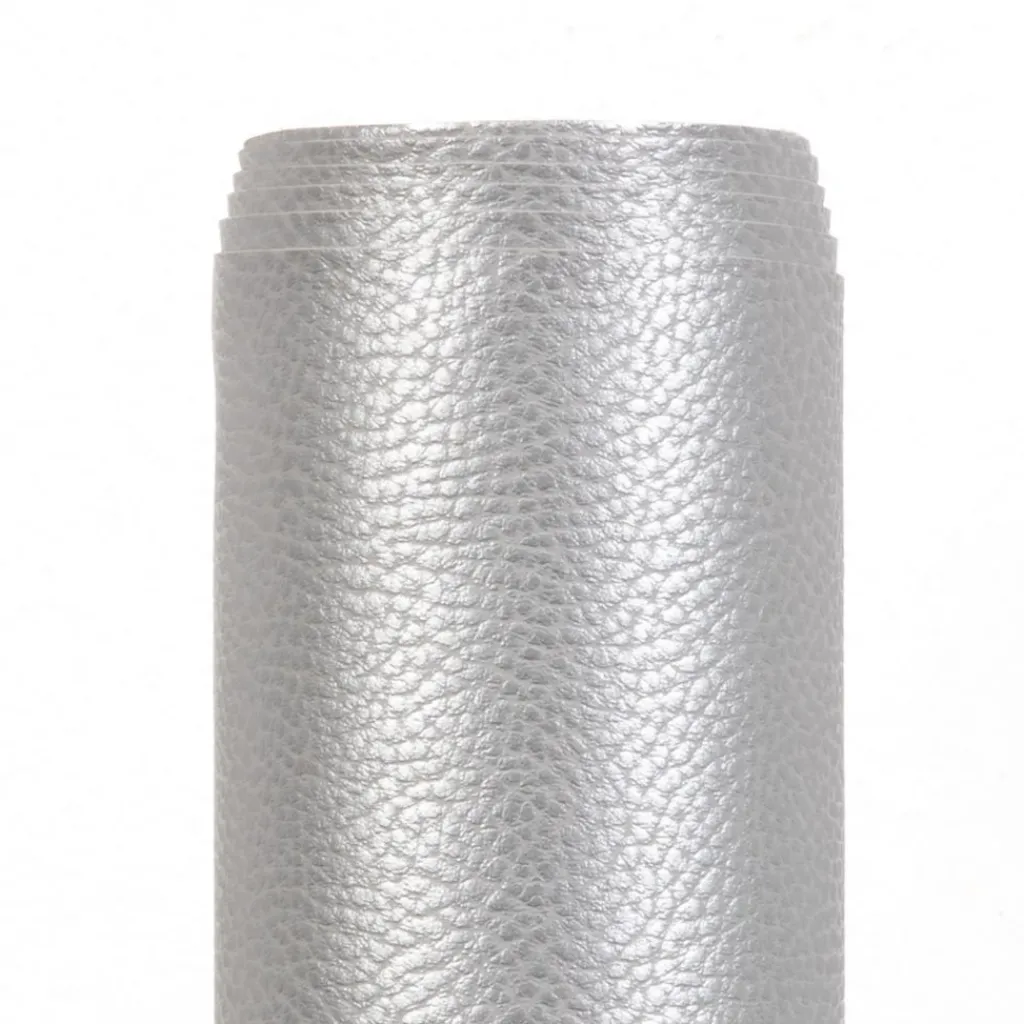 Enfärgade Fuskskinn<Nordisk Textil Karia silver fuskskinn