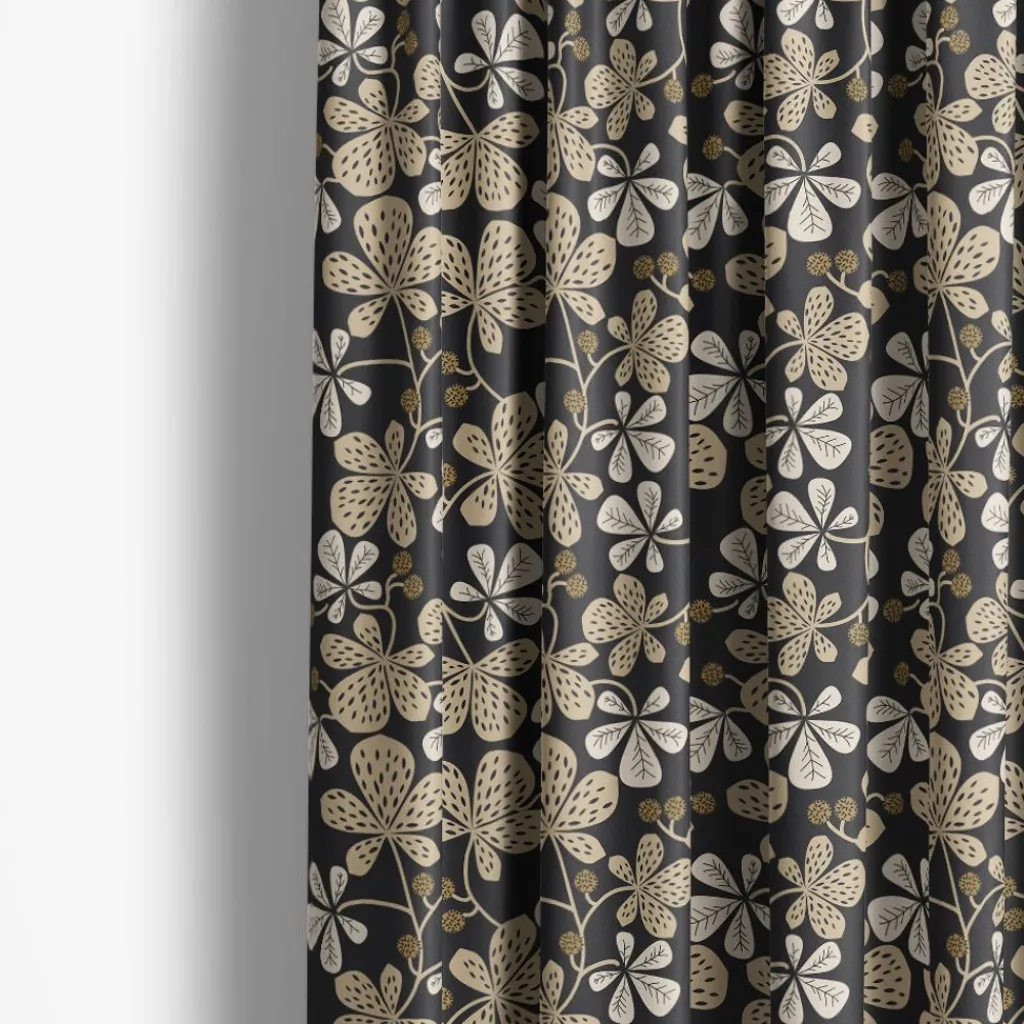 Gardintyger Mönstrade|Arvidssons Textil<Arvidssons textil Kastanjer grå tyg