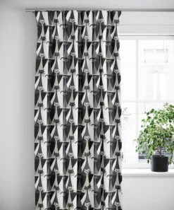 Gardiner Mönstrade<Arvidssons textil Kitty grå gardiner med retro katter
