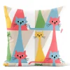 Mönstrade Kuddfodral<Arvidssons textil Kitty multi kuddfodral med retro katter