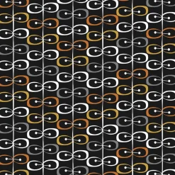 Gardintyger Mönstrade|Arvidssons Textil<Arvidssons textil Kiwi svart tyg