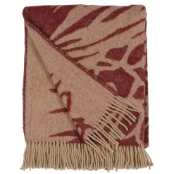 Ullplädar<Almedahls Kotteri vinröd-beige ullpläd -