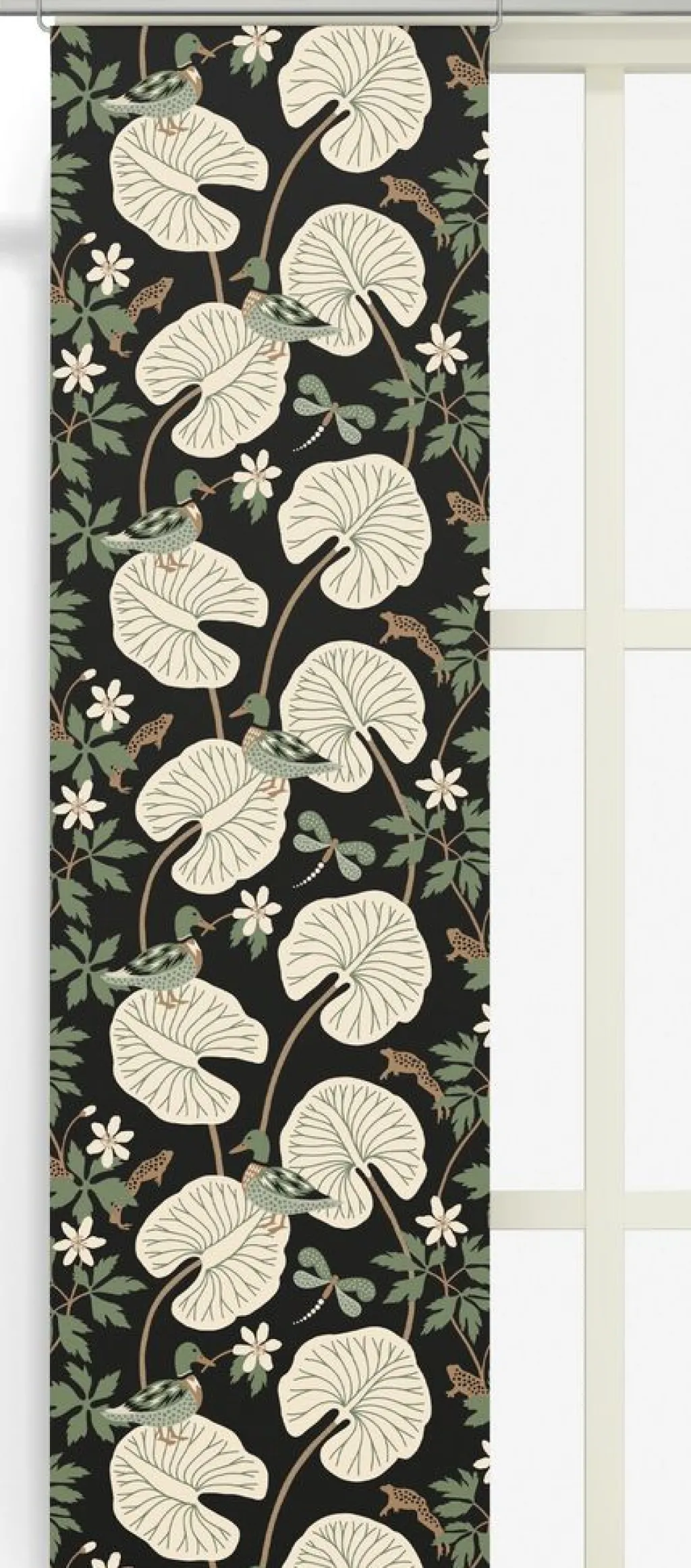 Panelgardiner<Arvidssons textil Kärrleken svart panelgardiner