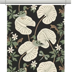 Panelgardiner<Arvidssons textil Kärrleken svart panelgardiner