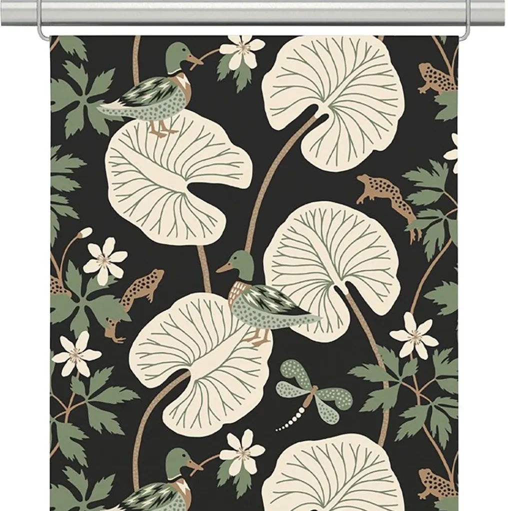 Panelgardiner<Arvidssons textil Kärrleken svart panelgardiner