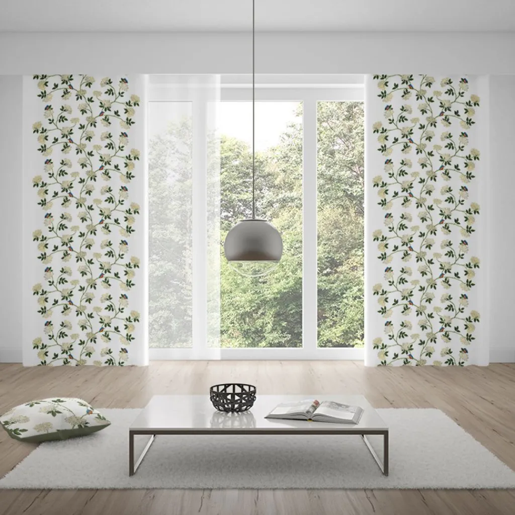 Arvidssons Textil<Arvidssons textil Kungsfiskaren vit tyg