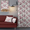 Gardintyger Mönstrade|Rea Gardintyger<Arvidssons textil Kurbits beige-röd tyg med dalahästar