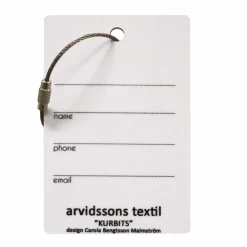 Brickor<Arvidssons textil Kurbits väsktagg vit-svart med dalahästar