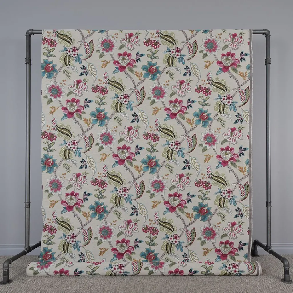 Blommiga Möbeltyger|Mönstrade Möbeltyger<Arvidssons textil Kyma beige möbeltyg