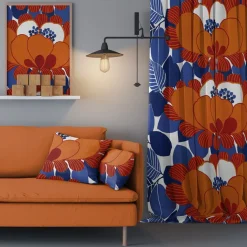 Gardiner Mönstrade<Arvidssons textil Leia orange gardiner