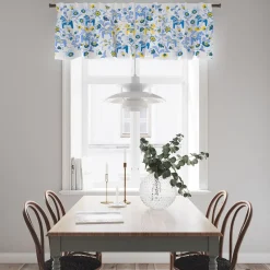 Gardinkappor Mönstrade<Arvidssons textil Leksand bård Sverige gardinkappa metervara med traditionellt dalahästtryck