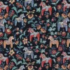 Blommiga Möbeltyger|Mönstrade Möbeltyger<Arvidssons textil Leksand mini svart jacquard