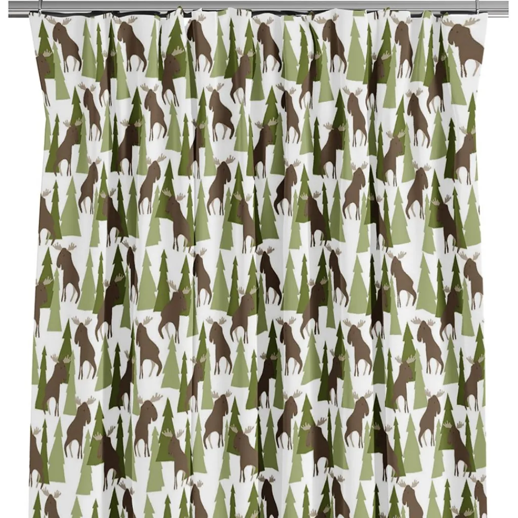 Gardintyger Mönstrade|Rea Gardintyger<Arvidssons textil Älgamark grön tyg