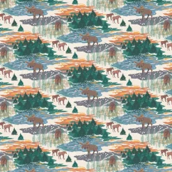 Bordsduk<Arvidssons textil Älgrike beige/grön - bordsduk