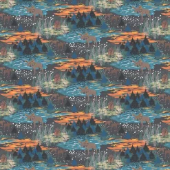 Bordsduk<Arvidssons textil Älgrike brun/orange - bordsduk