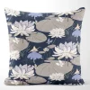 Mönstrade Kuddfodral<Arvidssons textil Lily blå-beige kuddfodral
