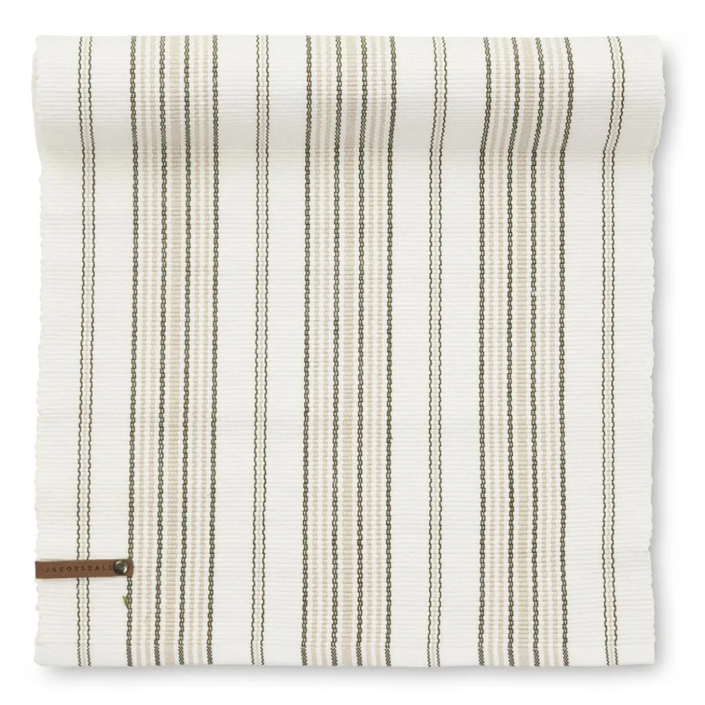 Bordslöpare<Jakobsdals Linara beige löpare 35x120 cm – Randig bordslöpare