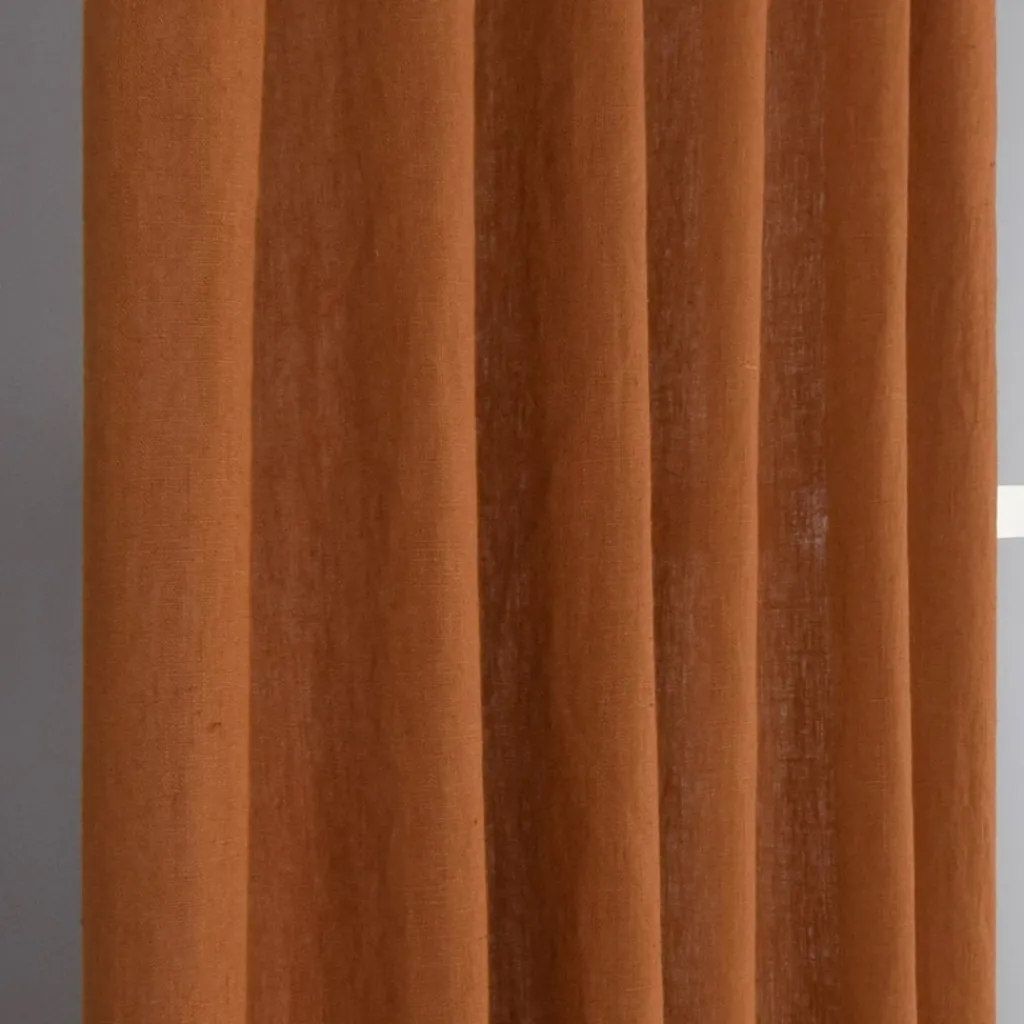 Linnetyger|Linnegardiner<Nordisk Textil Linnegardiner Verone Rost