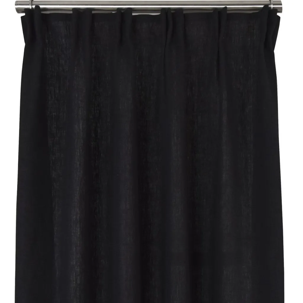 Linnetyger|Linnegardiner<Nordisk Textil Linnegardiner Verone Svart