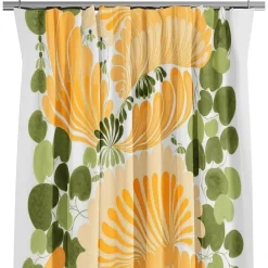 Gardiner Mönstrade<Arvidssons textil Lisette gul gardiner - i retrostil