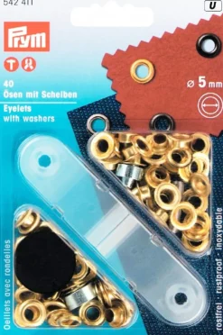 Öljetter<Prym Öljetter 5mm guld