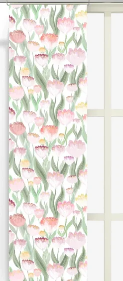 Panelgardiner<Arvidssons textil Ljuvlig rosa panelgardiner