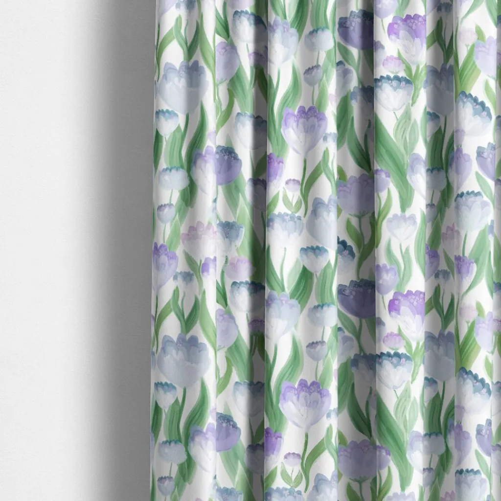 Gardiner Mönstrade<Arvidssons textil Ljuvligt blå – blommiga gardiner i mjuka blå och lila toner