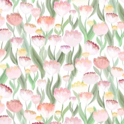 Gardintyger Mönstrade|Arvidssons Textil<Arvidssons textil Ljuvligt rosa – blommigt tyg i mjuka rosa och gula toner