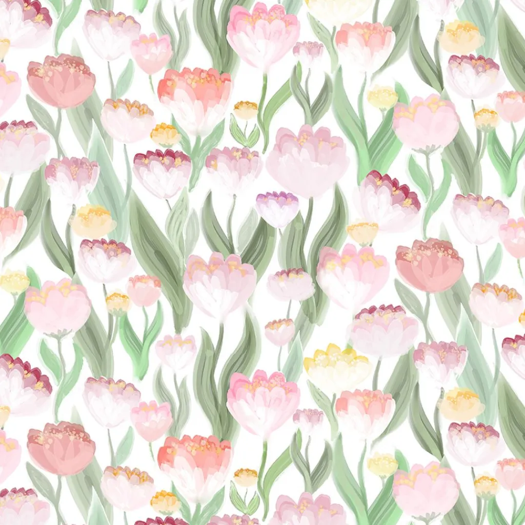 Gardintyger Mönstrade|Arvidssons Textil<Arvidssons textil Ljuvligt rosa – blommigt tyg i mjuka rosa och gula toner