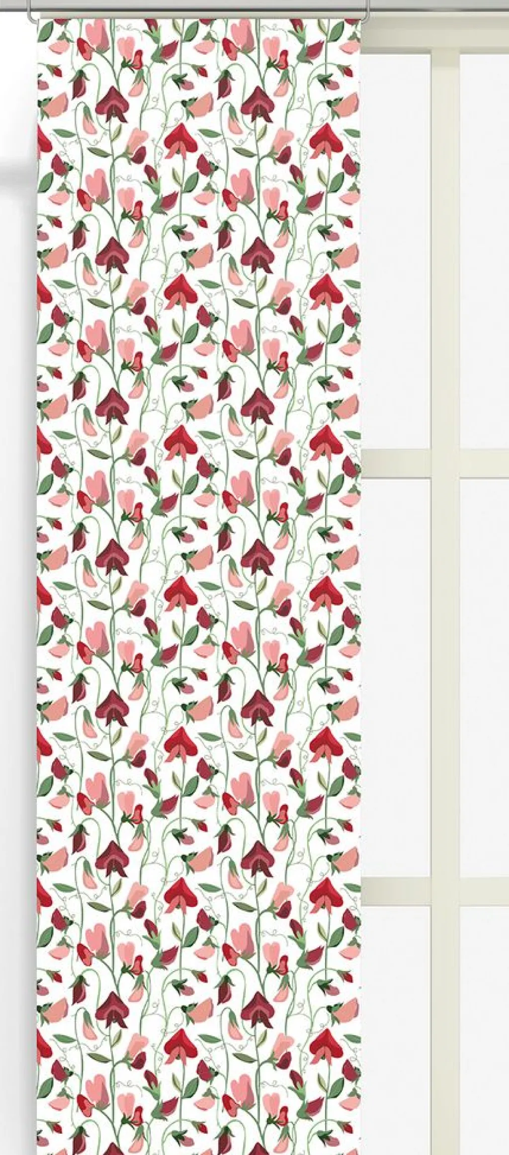 Panelgardiner<Arvidssons textil Luktärt röd panelgardiner