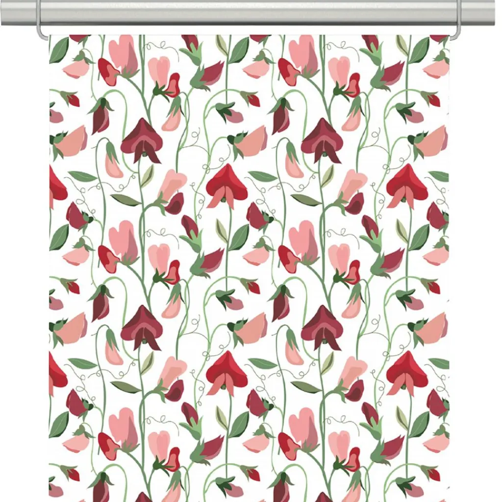 Panelgardiner<Arvidssons textil Luktärt röd panelgardiner