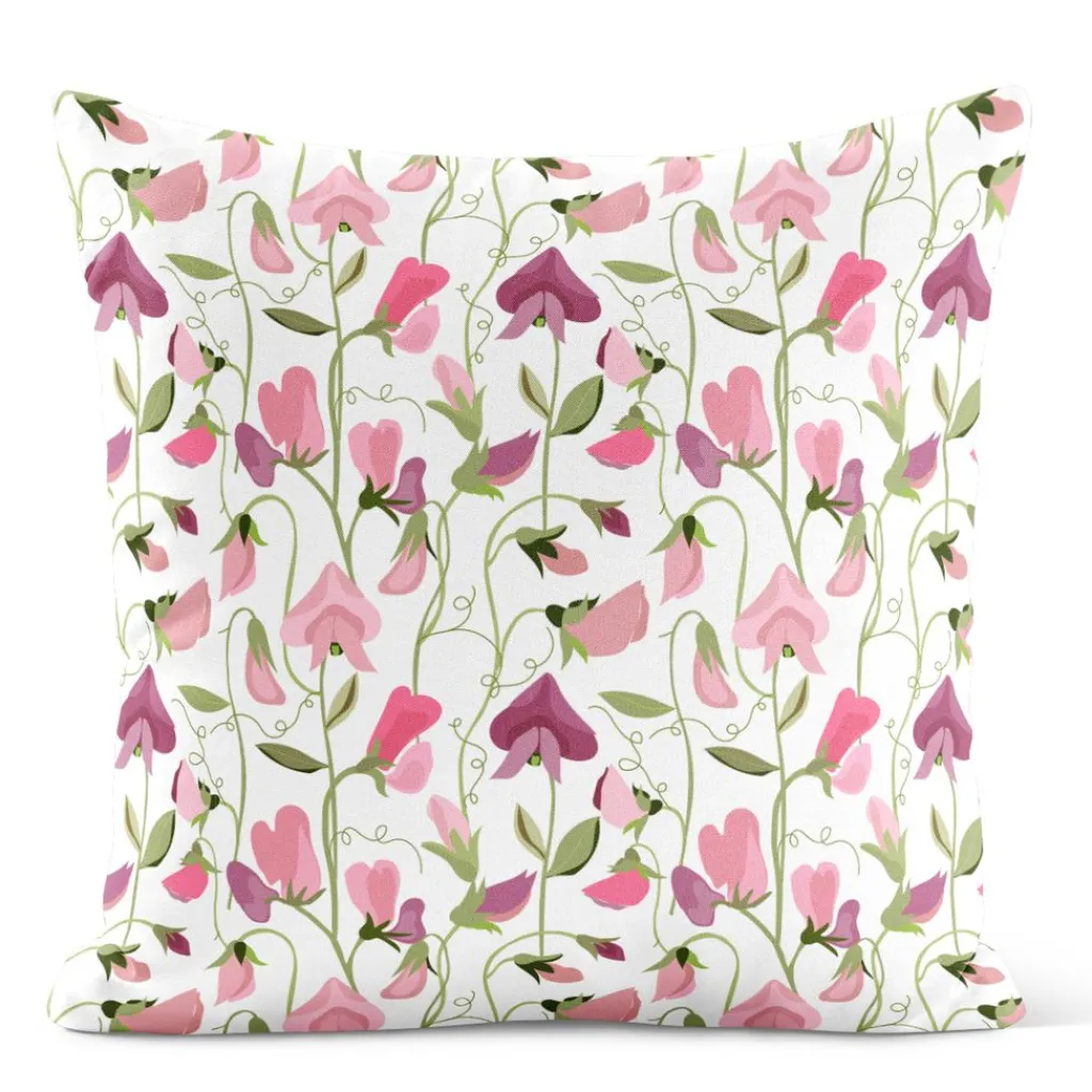 Mönstrade Kuddfodral<Arvidssons textil Luktärt rosa kuddfodral