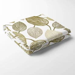 Bordsduk<Arvidssons textil Lyckans blad olivgrön bordsduk
