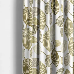Gardiner Mönstrade<Arvidssons textil Lyckans Blad olivgrön gardiner
