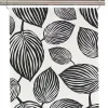 Panelgardiner<Arvidssons textil Lyckans blad vit-svart panelgardiner
