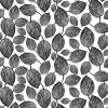 Gardintyger Mönstrade|Arvidssons Textil<Arvidssons textil Lyckans blad vit-svart tyg