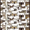 Gardintyger Mönstrade|Arvidssons Textil<Arvidssons textil Lyckeby brun tyg