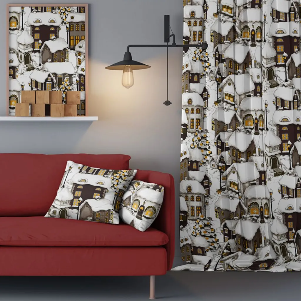 Gardintyger Mönstrade|Arvidssons Textil<Arvidssons textil Lyckeby brun tyg
