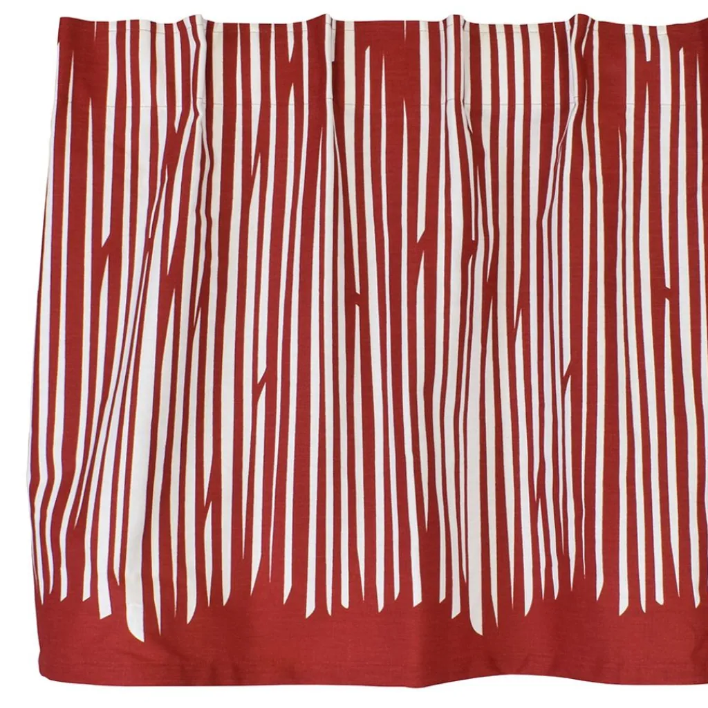 Gardinkappor Mönstrade|Rea Gardiner<Arvidssons textil Mareld röd gardinkappa metervara